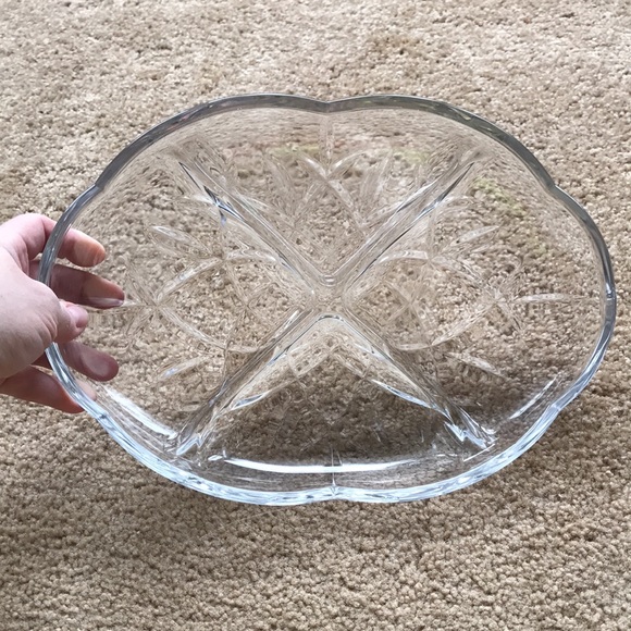 GORHAM Lady Anne Crystal Relish Dish - Picture 5 of 10